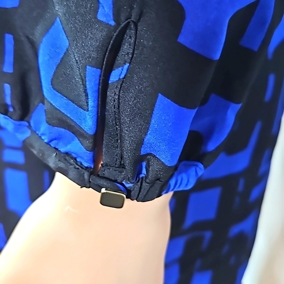 Tahari Blue Dress Size 4 - Picture 6 of 8